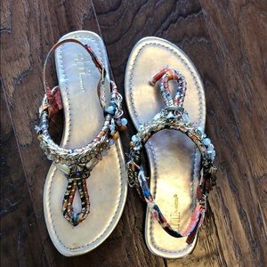 Shi beachside thong sandals (orange)